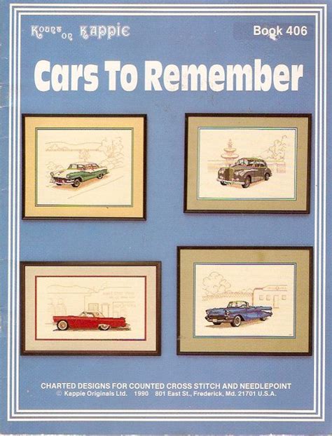 Awesome Vintage Cars Needlepoint Counted Cross Stitch Booklet By Heychica