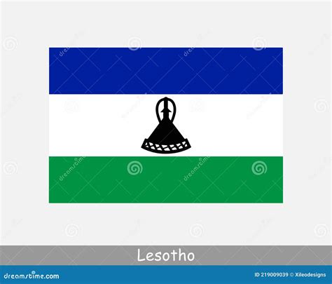 Bandera Nacional De Lesotho Bandera Del País Del Reino De Lesotho Eps