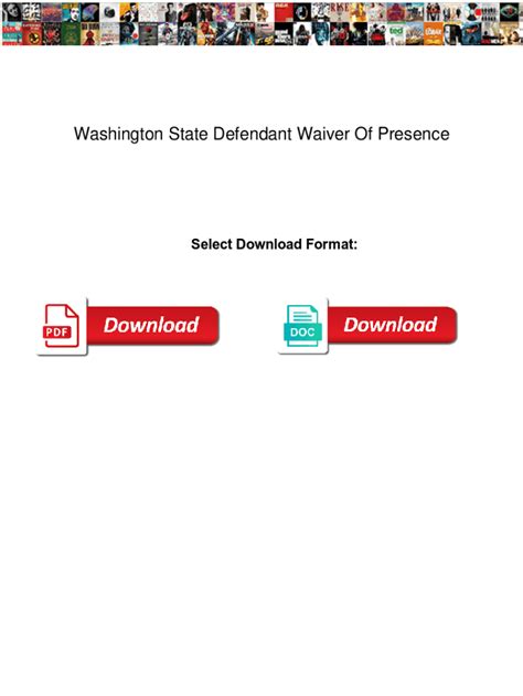 Fillable Online Washington State Defendant Waiver Of Presence