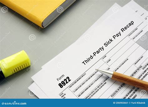 Business Concept Meaning Form Third Party Sick Pay Recap With