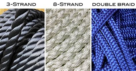 3 Strand Vs 8 Strand Vs Double Braid Dock Lines American Rope