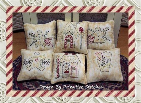 Gingerbread Mini Collection Primitive Stitchery E Pattern By Etsy