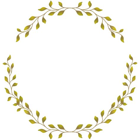 Golden Wreath Png Transparent Golden Leaf Wreath Leaves Leaf Wreath