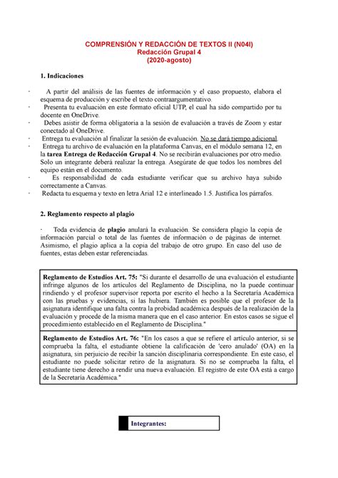 Ta Tarea Academica Numero Comprensi N Y Redacci N De Textos Ii