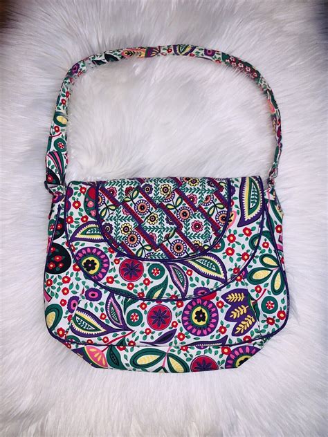 Vera Bradley Viva La Vera Hobo Saddle Bag Purse Purpl… Gem