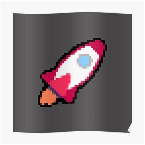 Pixel Art Pattern Rocket Poster For Sale By Bambv2 Redbubble