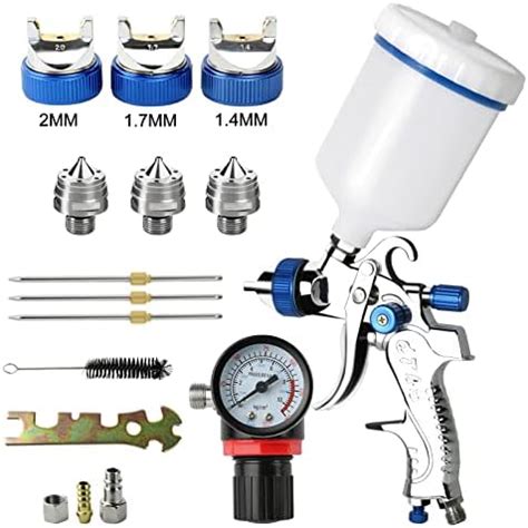 HVLP Professionnel 600cc avec 3 Buses 1 4mm 1 7mm 2 0mm Pistolet à