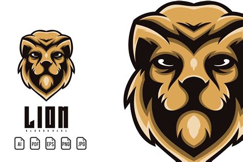 Lion Mascot Logo Graphic By Maxsgraphic · Creative Fabrica