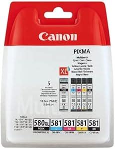 Canon Original PGI 580 PGBK CLI 581 C M Y BK Ink Cartridge Black