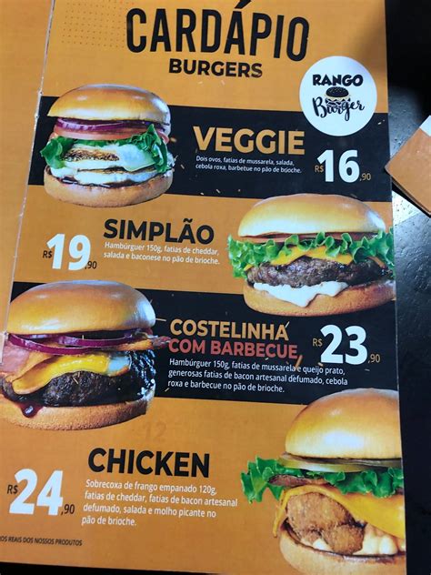 Menu Em Rango Burger Restaurante Patos De Minas