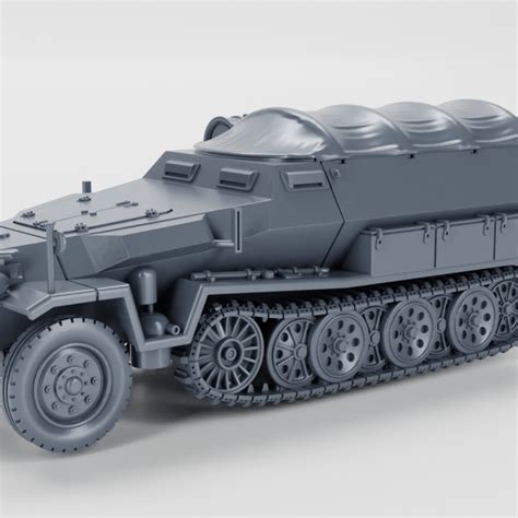 3D Printable Half Track Sd Kfz 251 8 Krankenpanzerwagen Ambulance