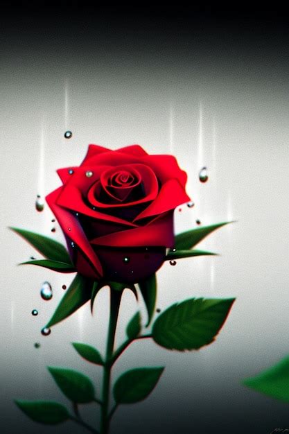 Premium AI Image | Red rose HD wallpaper background illustration cartoon animation design material