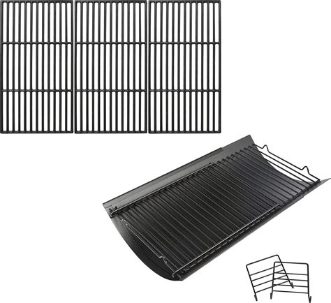 Amazon Uniflasy Cast Iron Cooking Grate And Adjustable Ash Pan