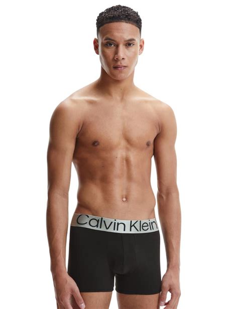 000nb3130a Calvin Klein Mens Steel Cotton Trunks 3 000nb3130a Black