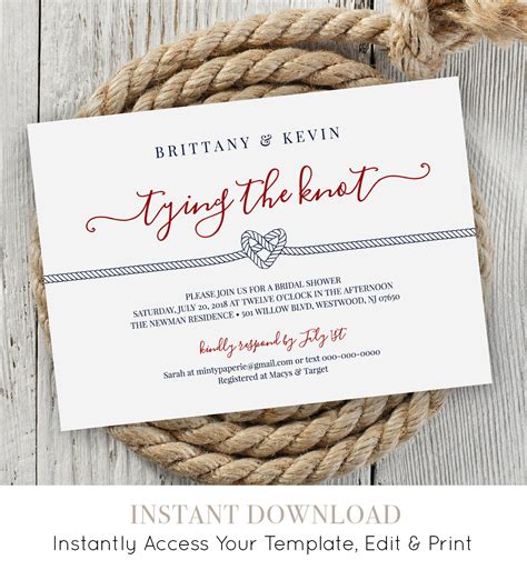 Tying The Knot Wedding Invitations