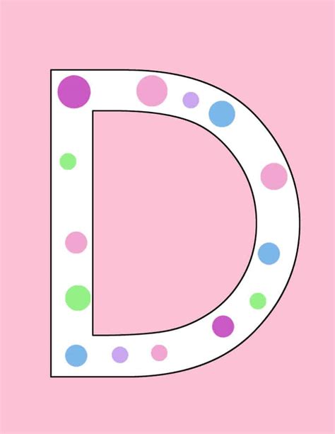 Printable Template Letter D Quick Preschool Dots Craft To Make A