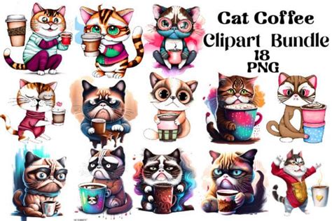 Cat Coffee Sublimation Bundle Graphic By Sublimation Bundle Creative