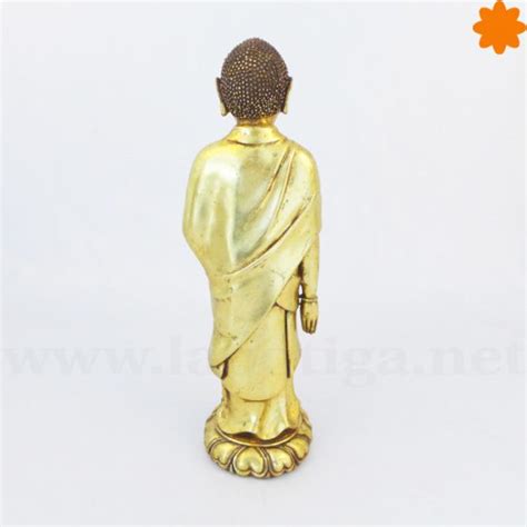 Estatua Peque A De Buda Color Dorado Figura De Cuerpo Entero