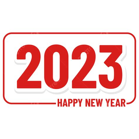 2023 Text Design Vector Simple New Year Eve Happy New Year 2023 2023