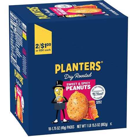 Planters Sweet And Spicy Peanuts Dry Roasted Peanuts