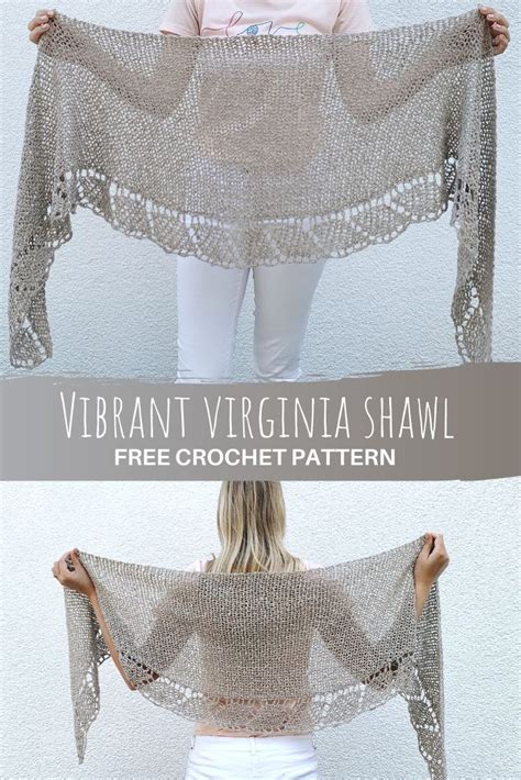 Vibrant Virginia Shawl A Crochet Shawl With Leaf Border By Wilmade