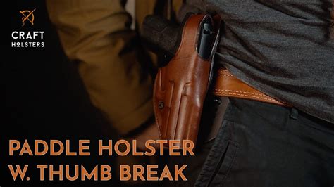 Leather Paddle Holster W Thumb Break L Craft Holsters Reviews YouTube