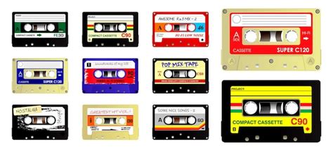 Premium Vector Retro Audio Cassette Hand Drawn Pop Art Style