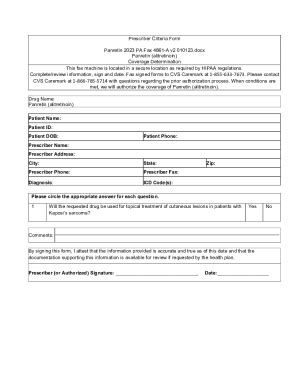 Fillable Online Coverage Determination Request Form Page 1 Of 2 Fax