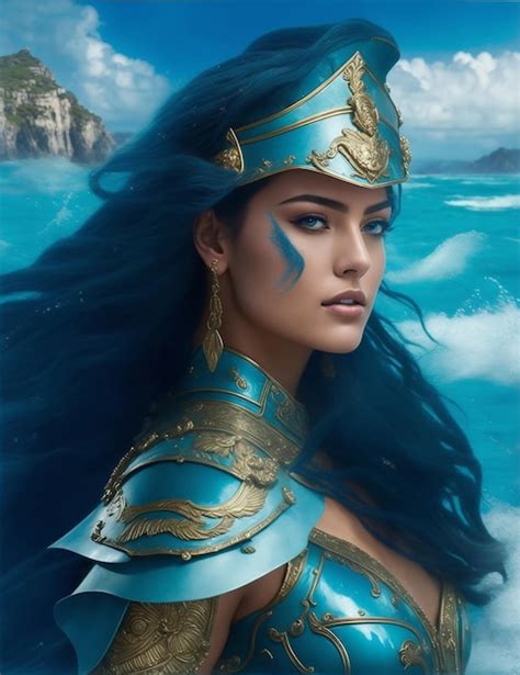 Premium Ai Image Atlantis Warrior Woman