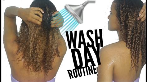 MY WASH DAY SHOWER ROUTINE ON 3C NATURAL CURLY HAIR 2018 YouTube