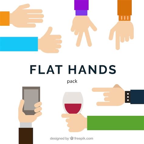 flat hand vectors illustrations    freepik