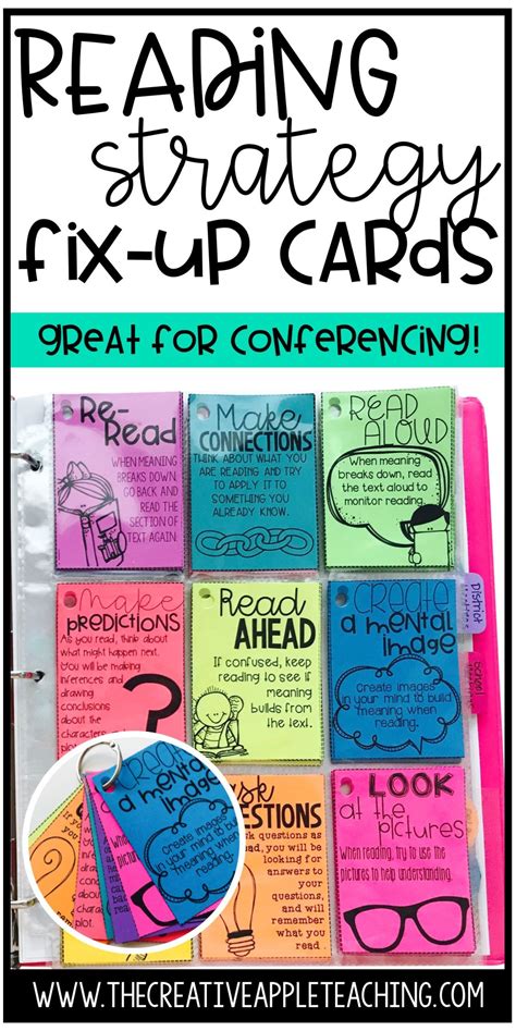 Conferencing With Comprehension Fix Up Strategy Cards The Creative