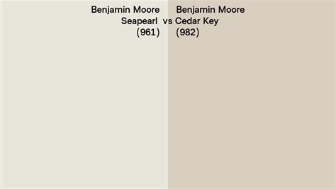 Benjamin Moore Seapearl Vs Cedar Key Side By Side Comparison