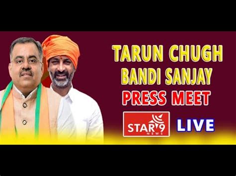 BJP Telangana State In Charge Tarun Chugh Press Meet Live Bandi