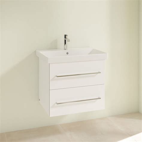 Villeroy And Boch Avento Crystal White Mm Wall Hung Drawer Vanity Unit