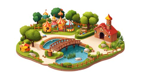 Cartoon Village Background Pngs For Free Download