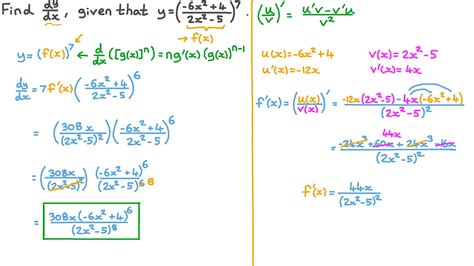 Question Video Differentiating Rational Functions Using The Quotient