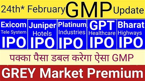 Exicom Tele System Ipo Gpt Healthcare Ipo Platinum Industries Ipo