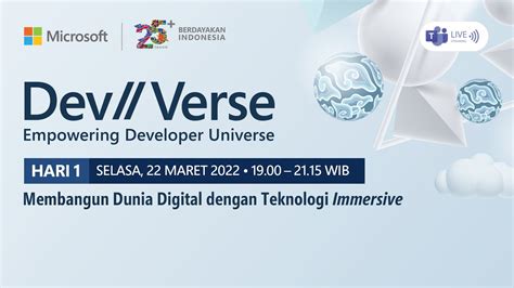 Microsoft Dev Verse 2022 Hari 1 Membangun Dunia Digital Dengan