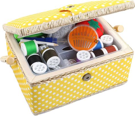 Large Sewing Basket With Complete Sewing Kit Sewing