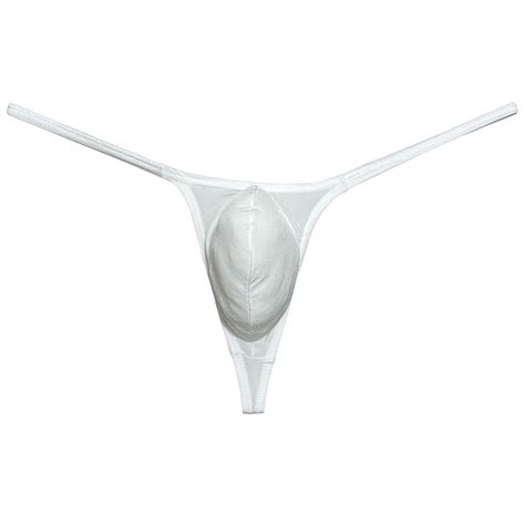 Botmois Mens Minimum Coverage T Back Pouch Enhancing Thong Shiny Bikini