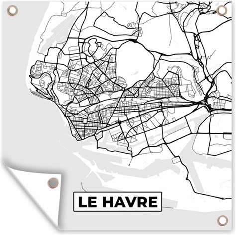 Tuindoek Kaart Stadskaart Le Havre Frankrijk Plattegrond