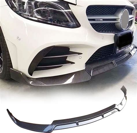 Amazon MCARCAR KIT Carbon Fiber Front Bumper Lip Fits For Mercedes