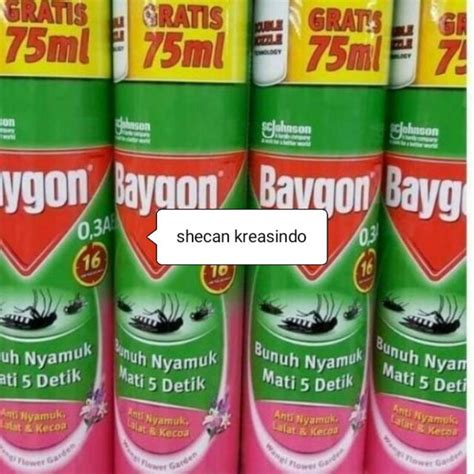 Jual Baygon Spray Aerosol Double Nozzle Flower Garden Ml Ml