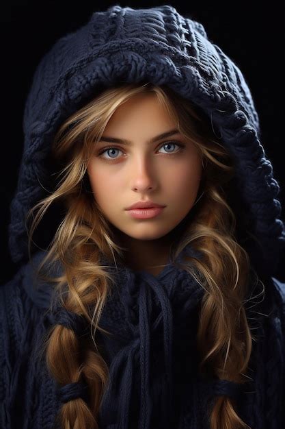 Premium AI Image Cozy And Stylish Captivating Image Of A Girl With