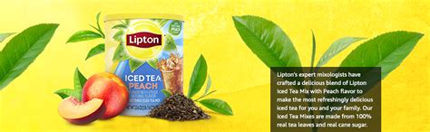 Lipton Iced Tea Mix Peach Qt Pack Of Amazon Ca Grocery