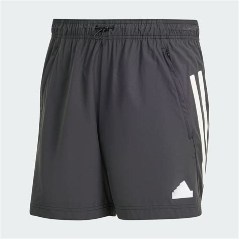 Adidas Future Icons Stripes Woven Shorts Black Adidas Uae