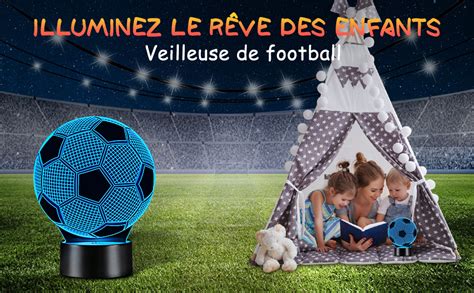 Linkax Cadeau Foot Garcon Enfants Fille Football Veilleuse Enfant D