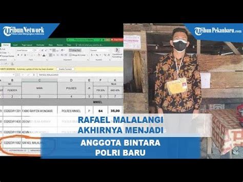 Rafael Malalangi Akhirnya Menjadi Anggota Bintara Polri Baru Sempat