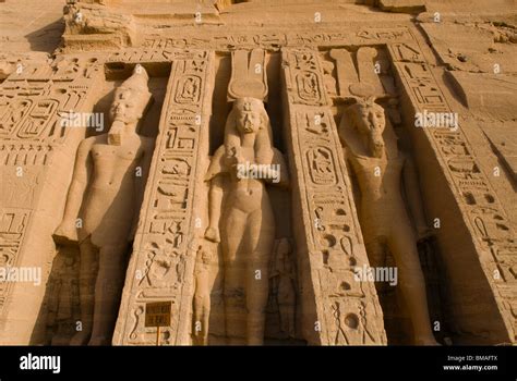 The Hathor Temple Of Queen Nefertari At Abu Simbel In Egypt Stock Photo